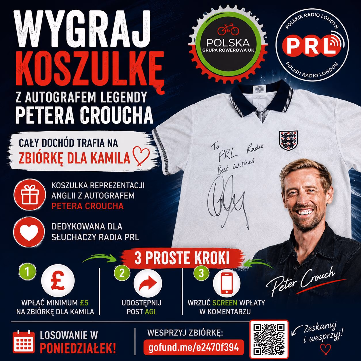Koszulka z autografem Petera Croucha